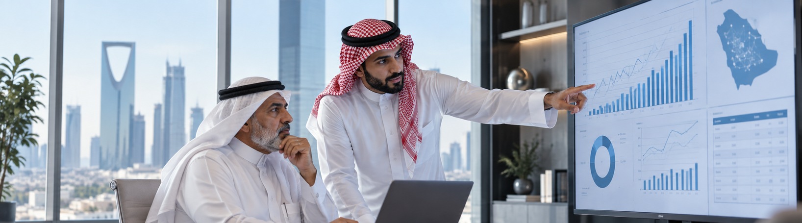 Saudi executives connecting enterprise AI strategy with business performance outcomes